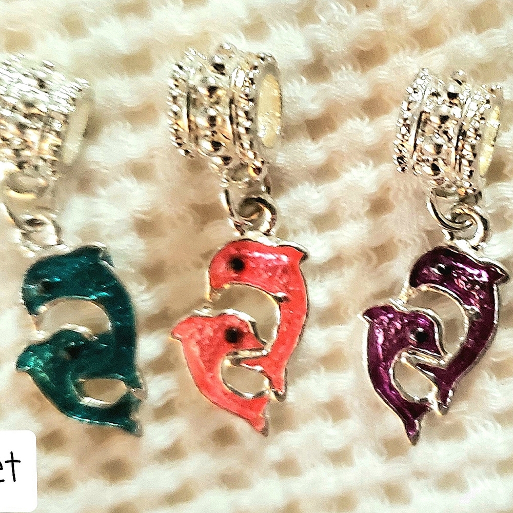 3 pc. Dolphin Charm Set